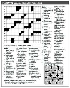 The GNY Crossword | Edited by Mike Shenk[removed]