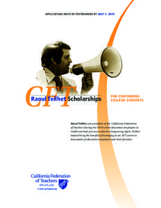 2009 CFT Raoul Teilhet Scholarship appplication for continuing college students