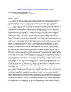 Southern Campaign American Revolution Pension Statements & Rosters Pension Application of William Butler S16671 Transcribed and annotated by C. Leon Harris State of Missouri } Ss County of Lincoln } On this fourth day of