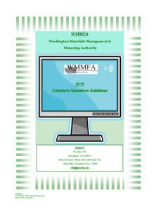 WMMFA Washington Materials Management & Financing Authority 2015 Collector’s Operations Guidelines