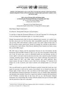 Mandate of the Independent expert on the effects of foreign debt and other related international financial obligations of States on the full enjoyment of human rights, particularly economic, social and cultural rights Si