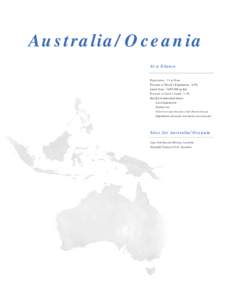 61  Australia/Oceania At a Glance  Population: 31 million