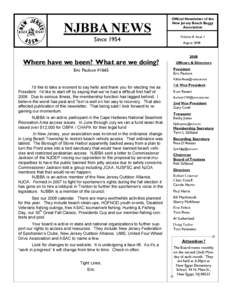 NJBBA NEWS Since 1954 Official Newsletter of the New Jersey Beach Buggy Association