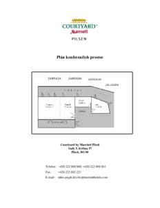 Plán konferenčích prostor  Courtyard by Marriott Plzeň Sady 5. května 57 Plzeň, 301 00