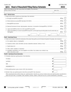 2015 FormHead of Household Filing Status Schedule