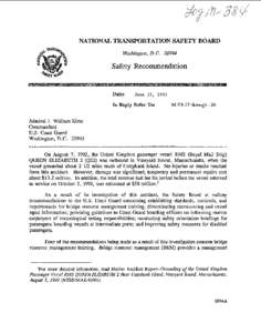 NATIONAL TRANSPORTATION S ~ T BOARD Y Washington, D.C. 20.F94