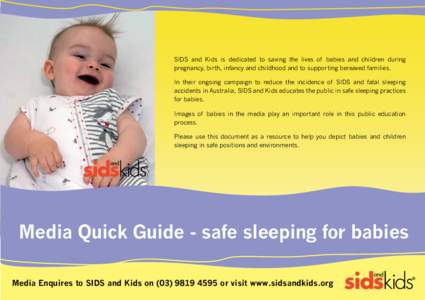 SIDS and Kids SAFE SLEEPING media guide_pg2