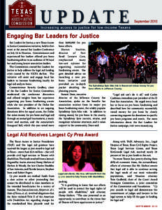 UPDATE  September 2010 Increasing access to justice for low-income Texans