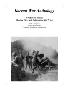 +  + Korean War Anthology Artillery in Korea: