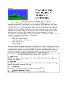 PlanXeriscape  PLANNING AND INSTALLING A XERISCAPE LANDSCAPE