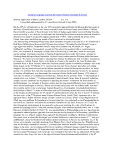 Southern Campaign American Revolution Pension Statements & Rosters Pension Application of David Gamble S32264 VA PA Transcribed and annotated by C. Leon Harris. Revised 16 July[removed]On this 10th day of September in the 