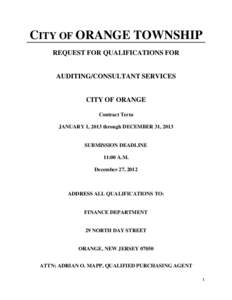 Microsoft Word - RFQ - Auditing Services RFQ - CITY OF ORANGE TOWNSHIP.docx