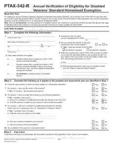 Use your mouse or Tab key to move through the fields. Use your mouse or space bar to enable check boxes.  PTAX-342-R Read this first