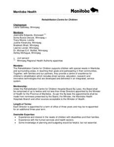 Manitoba Health • • • • • • • • • • • • • • • • • • • • • • • • • • • • • • • • • • • • • • • • • • • • • • • • • • • 