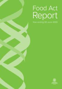 Food Act Report  Year ending 30 June 2009