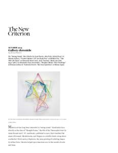 Gallery chronicle by James Panero - The New Criterion