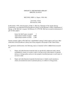 John A. McCone / Place of death missing / United States Atomic Energy Commission / Bechtel / Lewis Strauss / Dwight D. Eisenhower / United States Department of Energy / Nuclear power / United States Congress Joint Committee on Atomic Energy / Government / Energy / United States