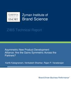 Asymmetric New Product Development Alliance: