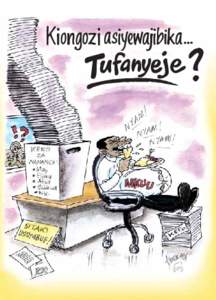 Kijitabu hiki kimetayarishwa na watendaji wa Twaweza Tanzania wakishirikiana na viongozi wa dini. Mwandishi: Evarist Kamwaga Mchoraji: Marco Tibasima Mhariri: Rakesh Rajani