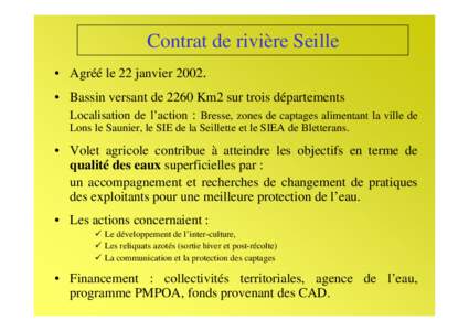 Microsoft PowerPoint - Diapo 5 Contrat de rivière Seille.ppt