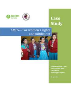 Case Study AMES—For women’s rights and fulfillment  Fabiola Amariles Erazo