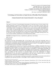 Journal of Economics and Development Studies December 2014, Vol. 2, No. 4, ppISSN: Print), Online) Copyright © The Author(sAll Rights Reserved. Published by American Research Ins