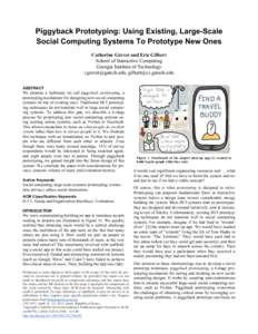 Software design / Human–computer interaction / Industrial design / Prototype / Paper prototyping / Usability / Twitter / Rapid prototyping / Internet privacy / Technology / Software engineering / Computing