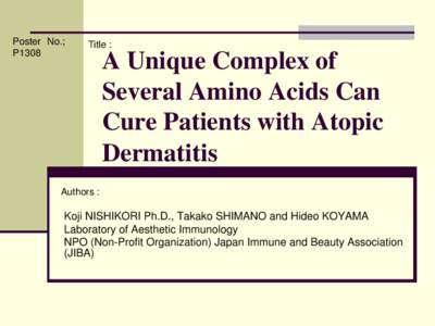 Atopy / Type 1 hypersensitivity / Atopic dermatitis / Dermatitis