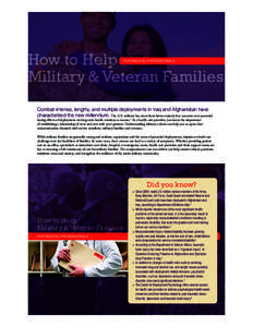 How to Help Military & Veteran Families for Extended Families, Friends and Neighbors