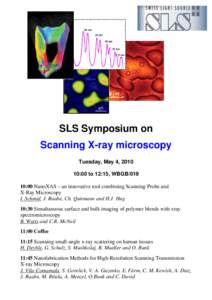 Microscopes / Physics / Spectroscopy / Electron microscopy / X-ray microscope / Scanning probe microscopy / Electron microscope / Microscopy / Small-angle X-ray scattering / Scientific method / Science / X-rays