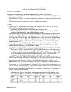 Family & Consumer Sciences Assessment Aligned to Math 10A.H