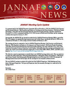 JANNAF joint army-navy-nasa-air force interagency propulsion committee 1 Volume 3, Issue