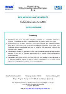 Produced by the UK Medicines Information Pharmacists Group