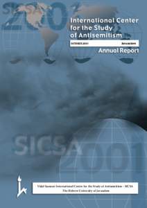 OCTOBERJerusalem Vidal Sassoon International Center for the Study of Antisemitism - SICSA The Hebrew University of Jerusalem