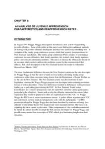 An analysis of juvenile apprehension characteristics and reapprehension rates