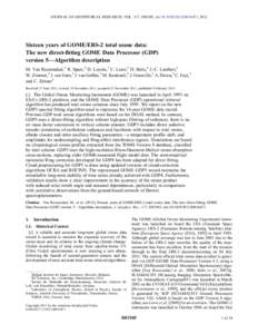 Sixteen years of GOME/ERS-2 total ozone data: The new direct-fitting GOME Data Processor (GDP) version 5-Algorithm description