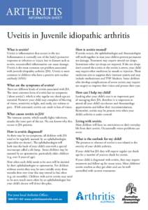 ARTHRITIS  INFORMATION SHEET ARTHRITIS