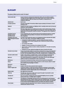 Glossary  GLOSSARY This glossary defines key terms used in this report.1 Aerial bundled cable