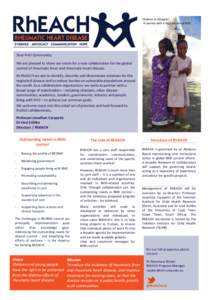 Children in Ethiopia: A country with a high burden of RHD Dear RHD Community, We are pleased to share our vision for a new collaboration for the global control of rheumatic fever and rheumatic heart disease.