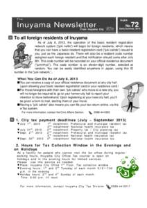 The  English Inuyama Newsletter