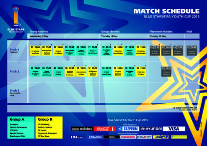MATCH SCHEDULE BLUE STARS/FIFA YOUTH CUP 2015 Group Matches  Group Matches