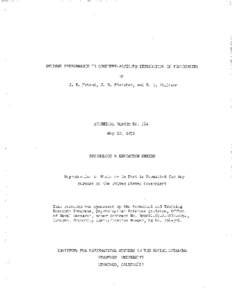 STUDENT PERFORMANCE IN COMPUTER-ASSISTED INSTRUCTION IN PROGRAMMING by J. E. Friend, J. D. Fletcher, and R. C. Atkinson  TECHNICAL REPORT NO. 184