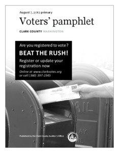 August 7, 2012 primary  Voters’ pamphlet