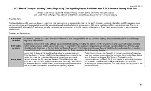 Microsoft Word - Reg Oversight Regime on Great Lakes & St Laurent Seaway Reformat.doc