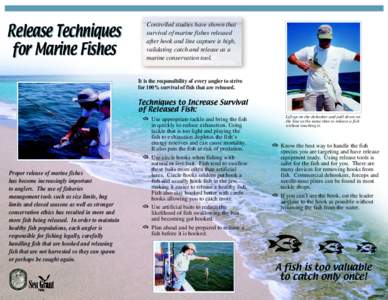 Fishing / Recreational fishing / Catch and release / Angling / Fish / Circle hook / Coral reef fish / Fishing techniques / Outline of fishing
