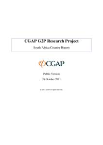 CGAP G2P Research Project South Africa Country Report Public Version 24 October 2011