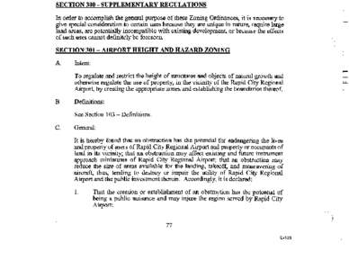 SECTION[removed]SUPPLEMENTARY REGULATIONS  In order to accomplish the general purpose of these Zoning Ordinances, it is necessary to give special consideration to certain uses because they are unique in nature, require lar