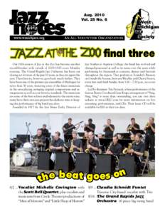 Aug[removed]Vol. 25 No. 6 www.wmichjazz.org  An All-Volunteer Organization