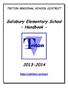 TRITON REGIONAL SCHOOL DISTRICT  Salisbury Elementary School – Handbook[removed]