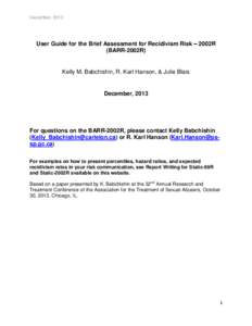 Criminology / Penology / Law / Psychopathy / Recidivism / Sex offender / Probation officer / Penal system of Japan / Correctional Service of Canada / Sex crimes / Law enforcement / Crime